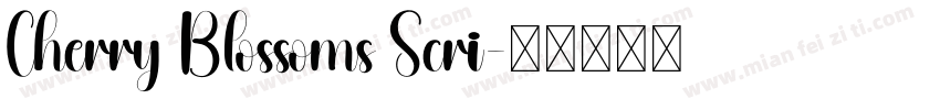 Cherry Blossoms Scri字体转换